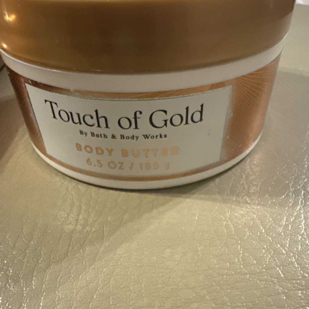 Bath & Body Works TOUCH OF GOLD Body Butter, 6.5 oz + Body Lotion 8 oz New - Picture 2 of 5